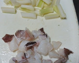 ★イカゲソとセロリの茎のマヨ炒め作り方1写真