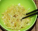 キャベツと生卵のマヨ醤油作り方2写真