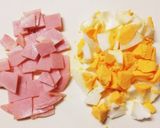 ＊ブロッコリーの茎とハムの卵サラダ＊作り方3写真