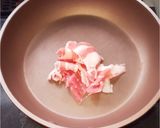 絹さやと豚バラ肉の卵とじ作り方2写真