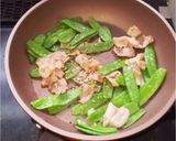 絹さやと豚バラ肉の卵とじ作り方4写真