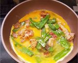 絹さやと豚バラ肉の卵とじ作り方5写真