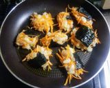 鶏ひき肉と人参、玉ねぎの磯辺焼き作り方5写真