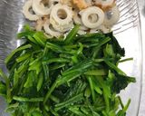 酒粕入り法連草と竹輪のわさび和え★副菜作り方1写真