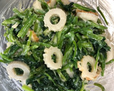 酒粕入り法連草と竹輪のわさび和え★副菜作り方2写真