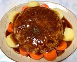 簡単☆炊飯器でビッグハンバーグ作り方4写真