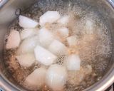 小かぶと干しエビのとろみスープ作り方3写真