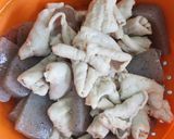 ニンニクと生姜入り根菜たっぷりモツ煮込み作り方4写真