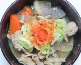 ニンニクと生姜入り根菜たっぷりモツ煮込み作り方14写真
