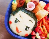 チコちゃん＆キョエちゃん弁当✨キャラ弁☆作り方1写真
