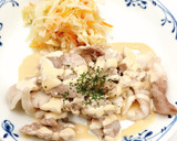 【病院】豚肉マヨしょうゆソース【給食】作り方3写真