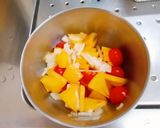 マクロビ☆柿のマリネサラダ作り方1写真