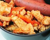 鶏むね肉と人参の和風炒め作り方4写真