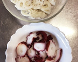 たこと蓮根の胡麻酢梅肉和え＊簡単作り方1写真