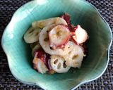 たこと蓮根の胡麻酢梅肉和え＊簡単作り方3写真