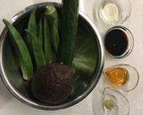 オクラとアボカドのワサビ和え作り方1写真