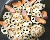蓮根とウインナーのバターマスタード炒め✨作り方5写真