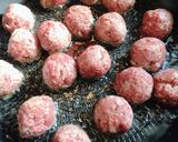 牛肉の肉団子 青椒肉絲風味付けで♪作り方8写真