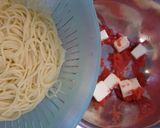 「毎月作る、世界の料理」明太子パスタ作り方2写真