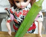 リカちゃん♡オクラともずくのスープꕤ作り方1写真
