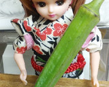 リカちゃん♡オクラともずくのスープꕤ作り方1写真