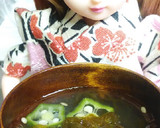 リカちゃん♡オクラともずくのスープꕤ作り方11写真