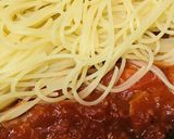 ホールトマト缶＆ベーコンのトマトパスタ作り方4写真