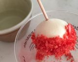 簡単！ケーキ　アイスクリーム　苺風作り方3写真