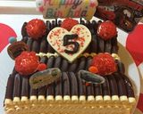 簡単！ケーキ　アイスクリーム　苺風作り方4写真