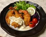 海老フライとシメジの卵とじ丼作り方7写真
