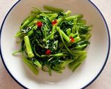 空芯菜とにんにくのピリ辛炒め作り方9写真