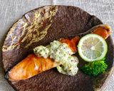 甘塩鮭焼にタルタルソースをかけて♪簡単作り方3写真