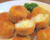 チーズとろ~鶏ひき肉の青海苔チーズフライ作り方4写真