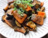 m鮭と茄子の甘辛醤油炒め作り方6写真