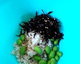 塩昆布・もち麦・枝豆・ひじきの混ぜご飯作り方3写真