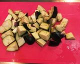 茄子の梅かつお炒め作り方1写真