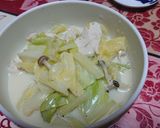 ♪ササミとキャベツの豆乳スープ♪作り方9写真