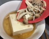 けいこ出汁のあんかけ豆腐きのこ作り方4写真