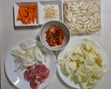 キムチ焼うどん作り方1写真
