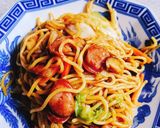 焼きそば。ウインナー入り作り方7写真