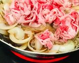 牛丼へ シラタキ を加える作り方2写真