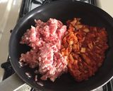 キムチそぼろ丼作り方1写真