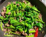 空芯菜とひき肉のオイスターソース炒め作り方10写真