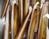 マテ貝のにんにくネギ炒め作り方1写真