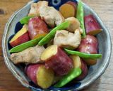 さつまいもと豚肉の煮もの作り方5写真