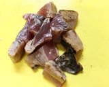 美味ヘルシー♪茹でかつおの味噌だれかけ作り方1写真
