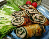 旨っ❤️大葉と海苔の肉巻(柚子/わさび)作り方12写真