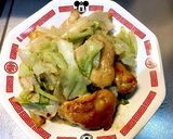 鶏肉とキャベツのマヨポン炒め作り方6写真