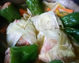 ピーマンの肉詰めをカレースープで作り方6写真