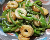 ごま油香るちくわとピーマンのきんぴら作り方5写真